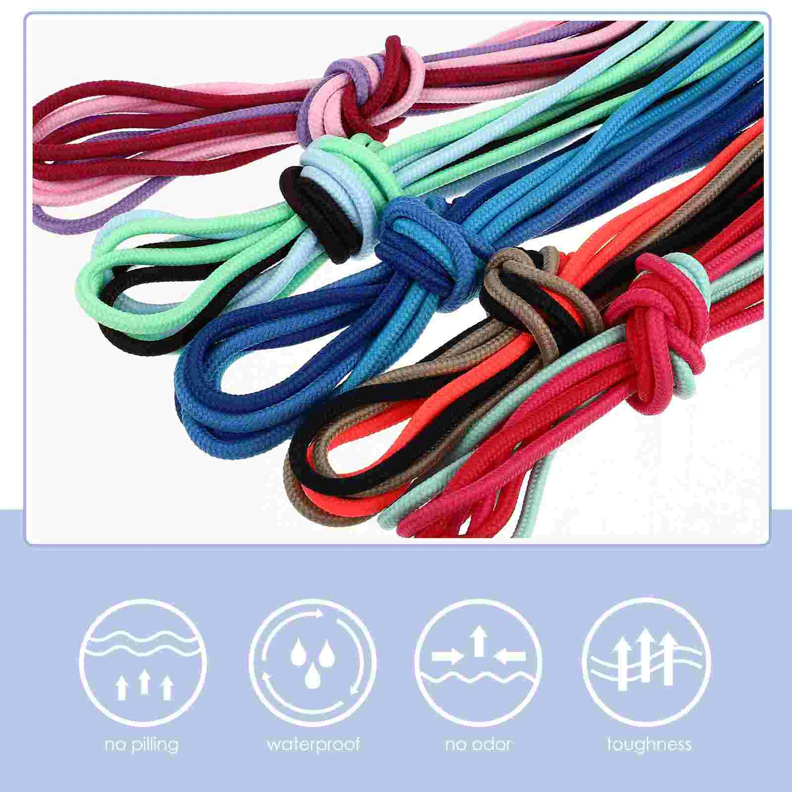 30 PCS Elastic Shoe Laces for Adults Round Shoelaces Sports Ribbon Sneaker Miss