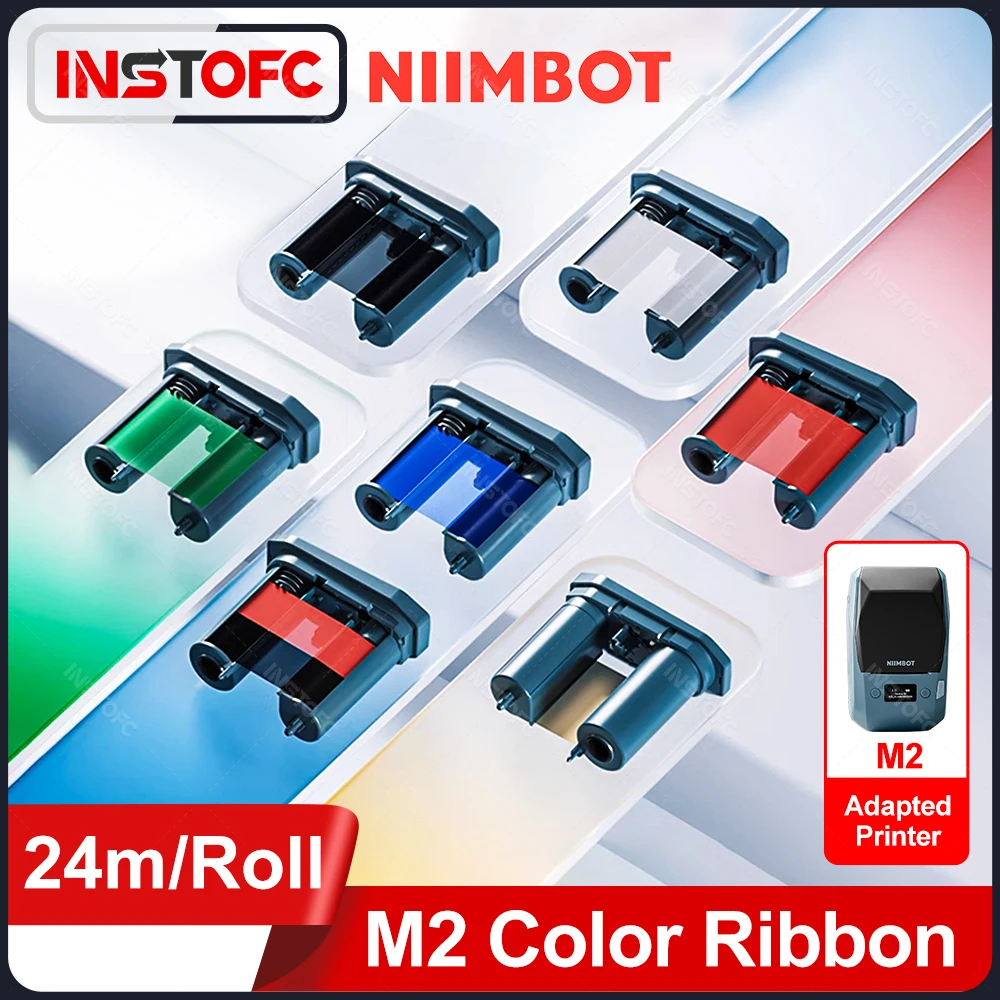 

Long-term Storage Niimbot M2 Thermal Transfer Label Paper Color Printing Ribbon White/Silver/Transparent/Cable Label Stickers