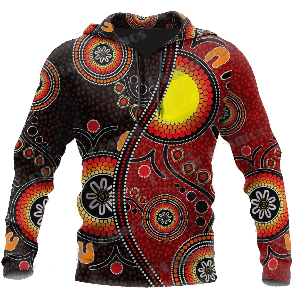 

New Fashion Harajuku Men's Autumn Hoodie Australian Indigenous Hunting 3D Printed Hoodie Unisex Street Leisure Sports Pullover