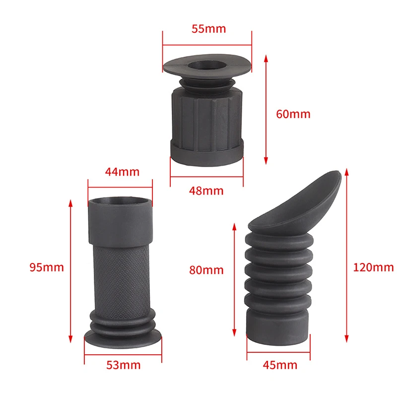Imagem -02 - Tactical Riflescope Ocular Sombra de Borracha Visão Óptica Anti-impacto Capa Protetora de Olhos Escalável Eyeguard 3845 mm
