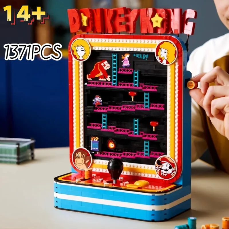 1371PCS Donkey Kong Arcade Building Blocks Adults Building Set Video Games Collectible Set Toys Surprise Gifts for Adult Players