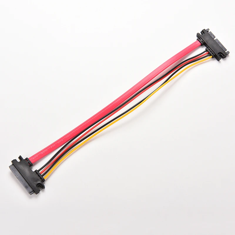 1Pc High Quality 12 Inch Male to Female 7+15 Pin SATA Data HDD Power Combo Extend Extension Cable