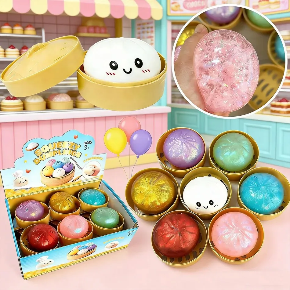 brinquedo-sensorial-de-apertar-em-formato-de-dumpling-com-glitter-com-caixa-para-alivio-do-estresse-presente-criativo-e-divertido