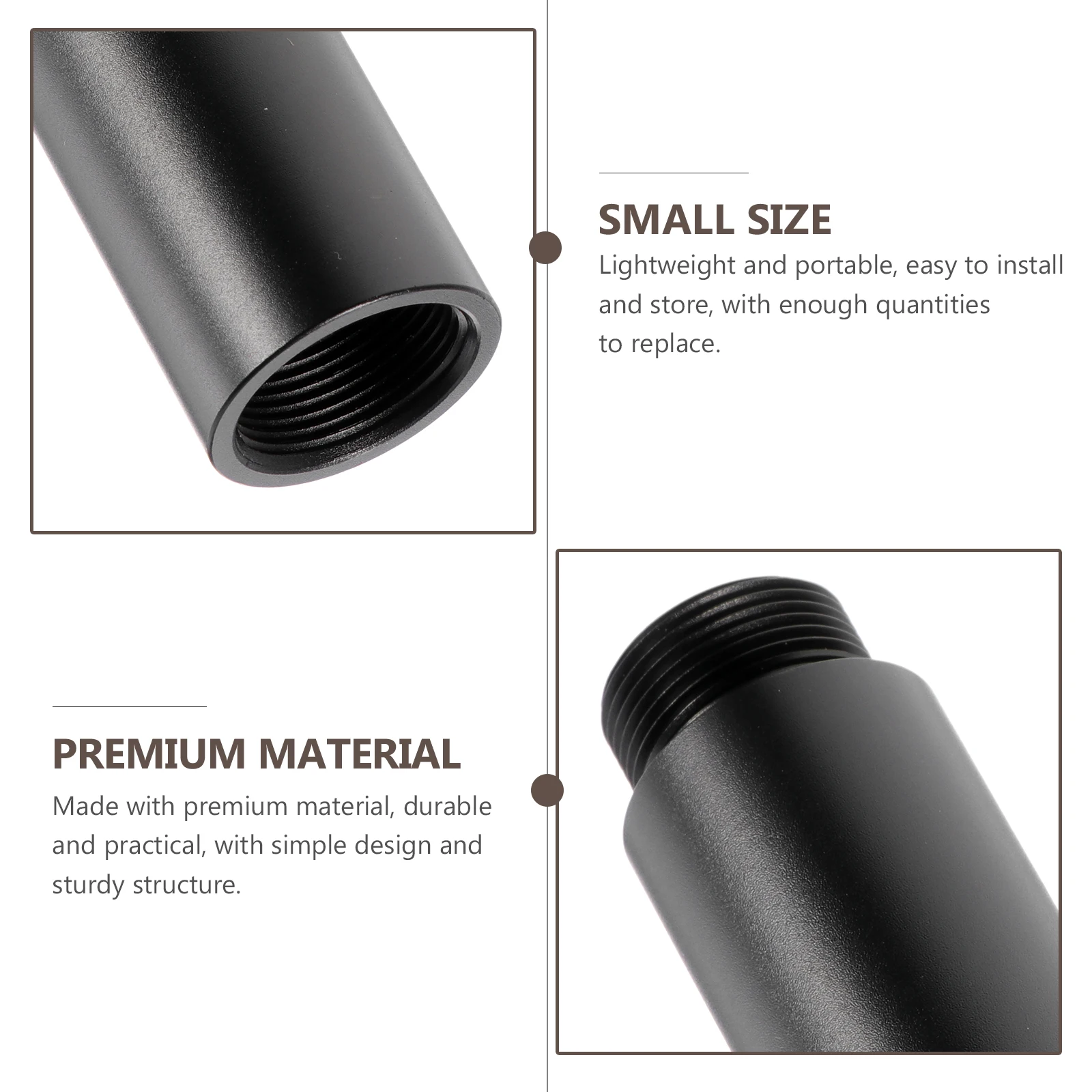 

Microphone Bracket Extension Tube Stand Enhancement Rod Aluminum Alloy Durable Lightweight Portable Easy Install Storage Mic