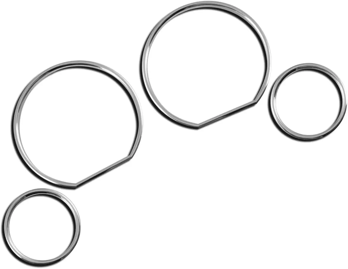 Chrome Styling Dashboard Gauge Ring Set | ABS Plastic Triple-Chrome Plated | For BMW E36 3 Series 92-99; Z3 96-02; with VDO Only