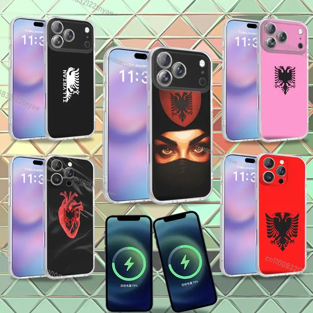 

Albania Flag Passport Eagle Phone Case For iPhone 16,14,11,17,13,15,12,Air,Plus,Pro,Max,E,Mini Frosted for Magnetic Wireless TPU