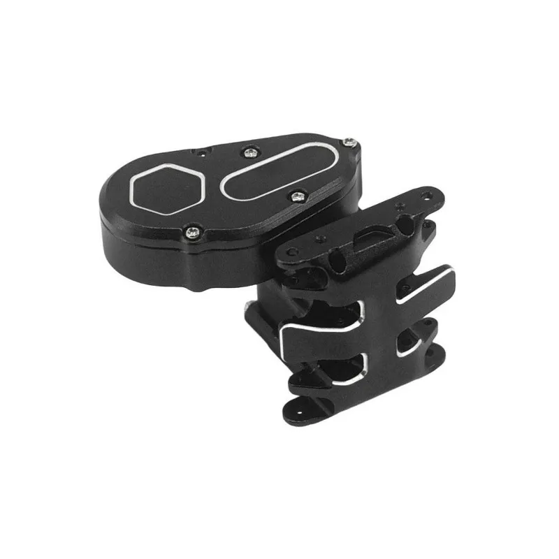 WOTT-For 1/30 Axial SCX30 Upgrade Accessories Black Gear Box Replacement And Skid Plate With Gear Kit
