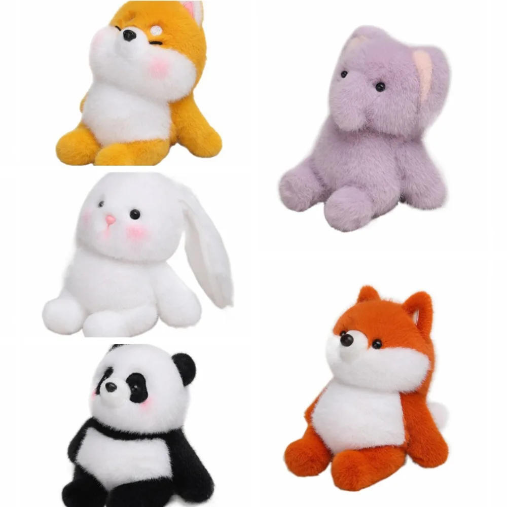 Supporto per telefono Panda Peluche Coniglio bianco Cane Elefante Bambola di peluche Morbido animale domestico Peluche Bambola per bambini Compleanno Natale