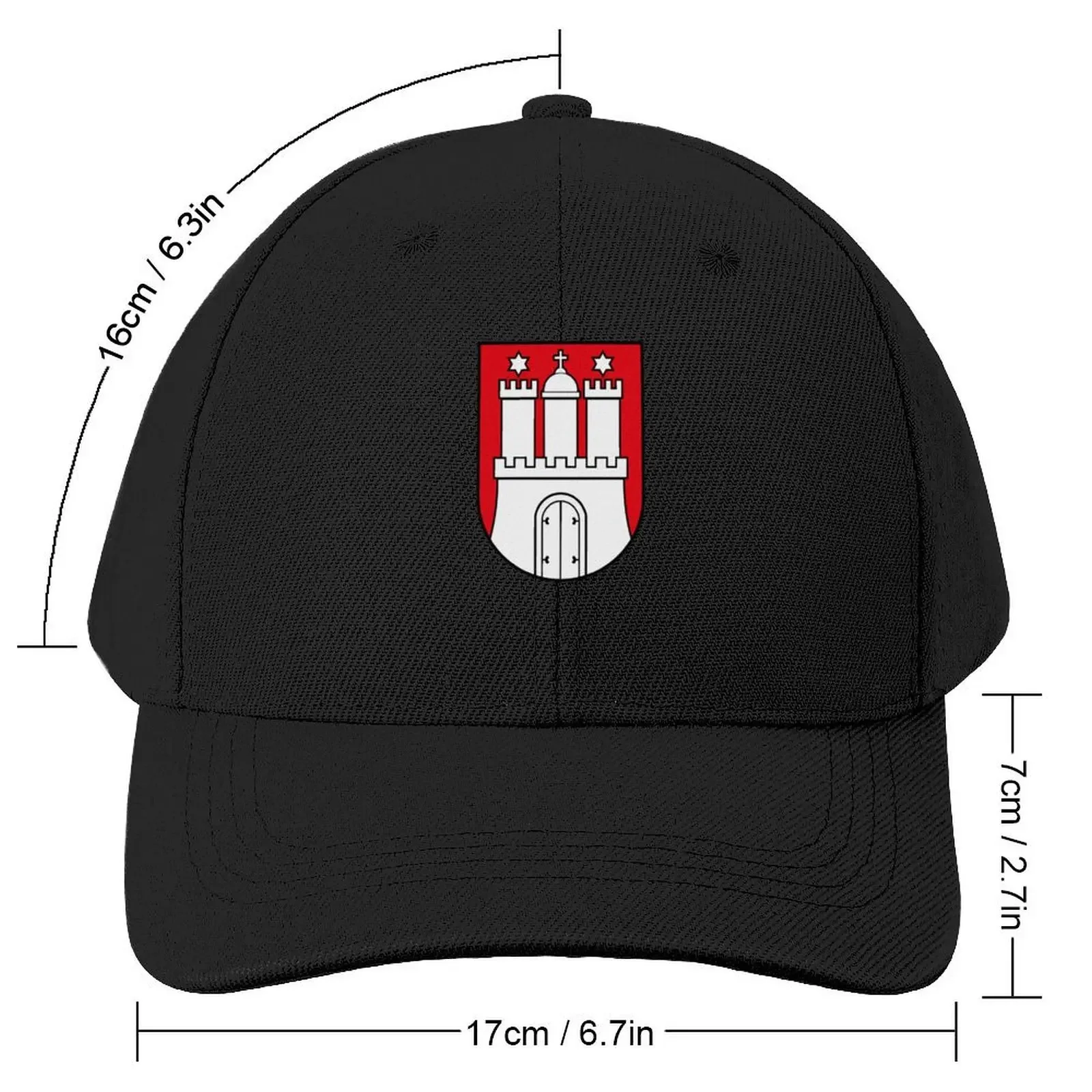 Hamburg coat of arms (minor), Germany Baseball Cap Luxury Cap tea Hat Luxury Brand Woman Hats Men's