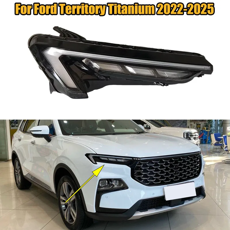 

Для Ford Territory Titanium 2022 2023 2024 2025 автомобильный передний бампер DRL дневные ходовые огни противотуманные фары автомобильные аксессуары