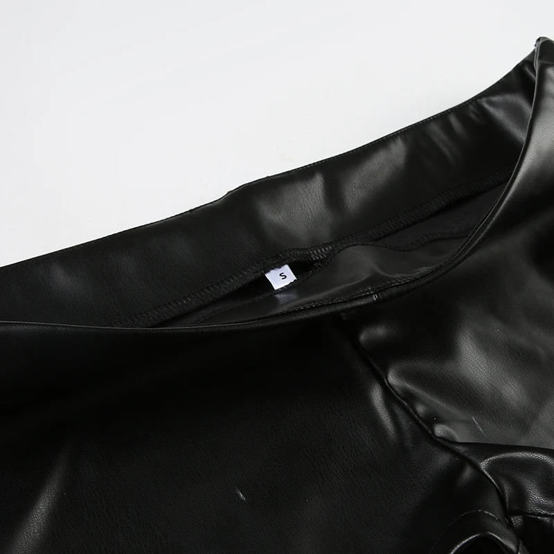 SUCHCUTE Vintage Nieten-Schnallen-Gürtel, Pu-Leder-Shorts, Y2k, sexy Shorts mit niedriger Taille, ästhetisches Party-Outfit, Sommer-Punk-Stil, Coquette – Detail 12
