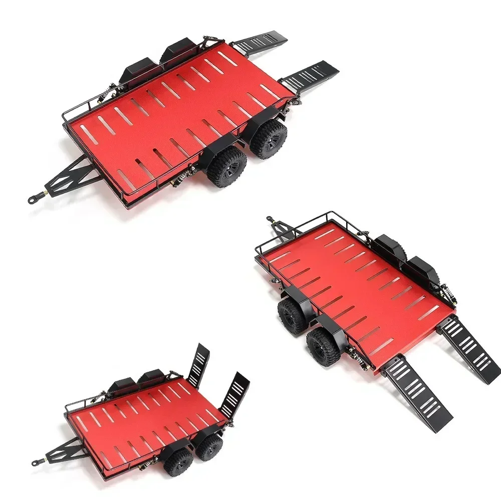 

Металлический прицеп, автомобильный бункер для Trxs 1/18 TRX4M, автомобильный прицеп, сверхмощный грузовик, детали для самостоятельного изготовления-AU41