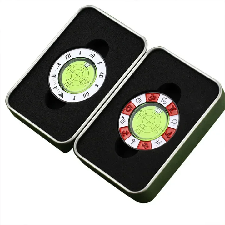 High Precision Golf Green Reader with Magnetic Ball Marker and Box Golf Putting Aid Golf Slope Putting Level Reading Ball Marker