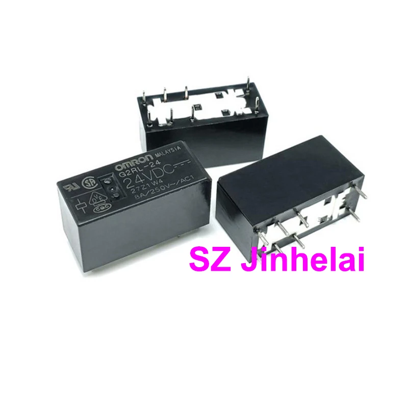 10pcs OMRON G2RL-2 G2RL-24 G6RN-1 24VDC 12VDC 5VDC Authentic original 8Pin Relay  G2RL-2-DC24V  G6RN-1-DC12V DC5V