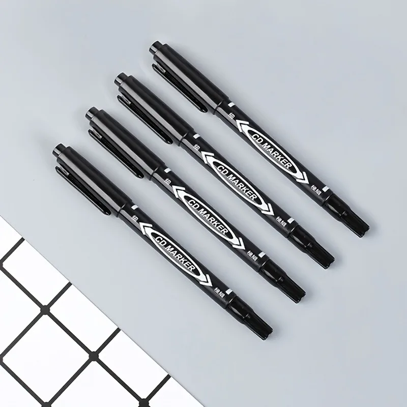 10 قطع من أقلام التحديد ذات الأطراف المزدوجة، وأقلام إزميل دقيقة ودائمة للرسم متعدد الأسطح، والاستخدام المكتبي والمدرسة