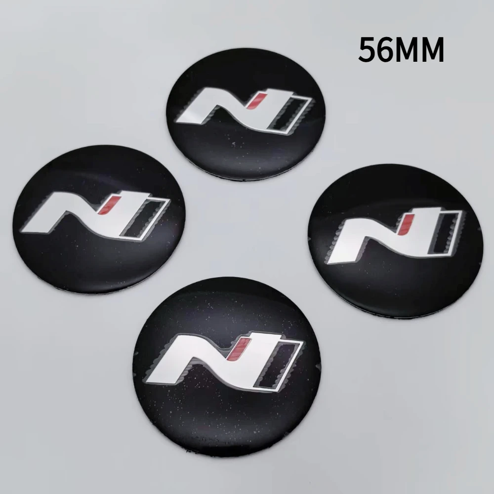 

4 шт., 56 мм, эмблема с логотипом N Line, автомобильная наклейка, аксессуары для стайлинга для Hyundai, центральная крышка колеса автомобиля, обод, крышка ступицы, значок, замена