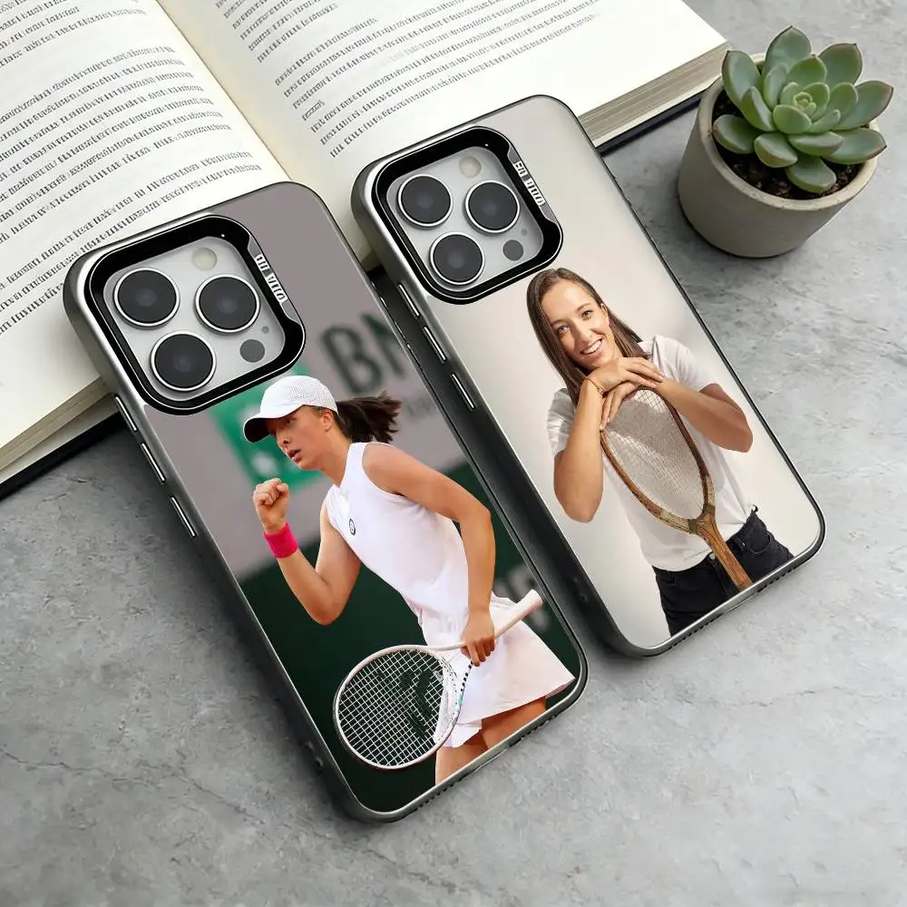 

I-Iga Natalia Phone Case For iPhone 17,16,15,14,13,12,11 Plus,Pro Max,XS,Colorful Silver Black Cover