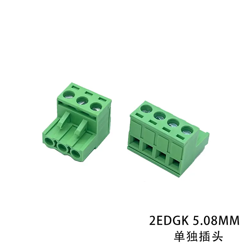 10Pcs  KF2EDGK 2p 3p 4p 5p-24p Terminal plug type 300V 10A 5.08mm pitch connector pcb screw terminal block