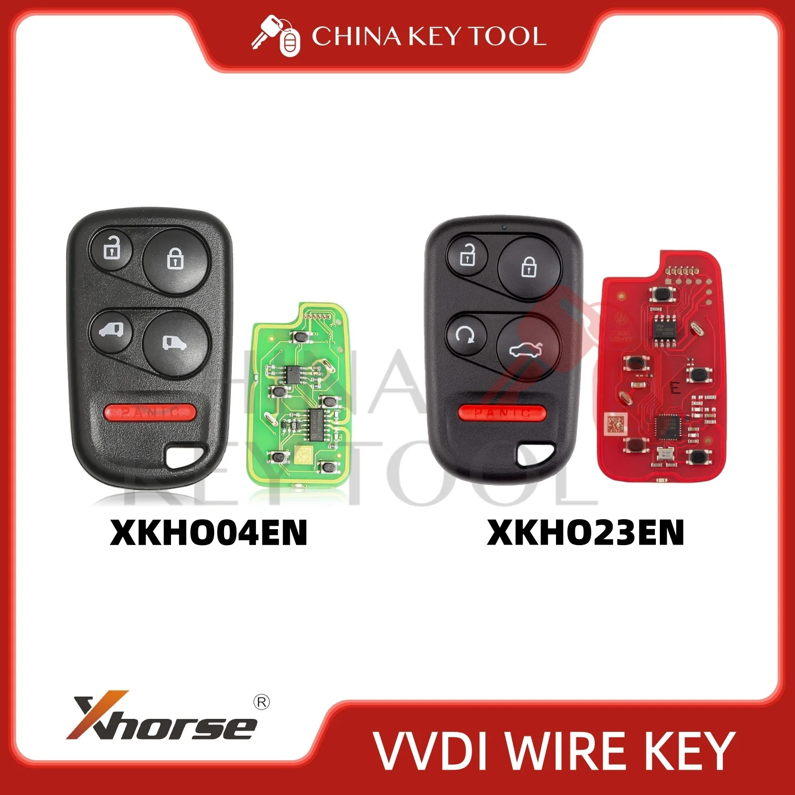

Xhorse XKHO23EN XKHO04EN 2-го поколения для Honda типа проводной дистанционный ключ 4 кнопки