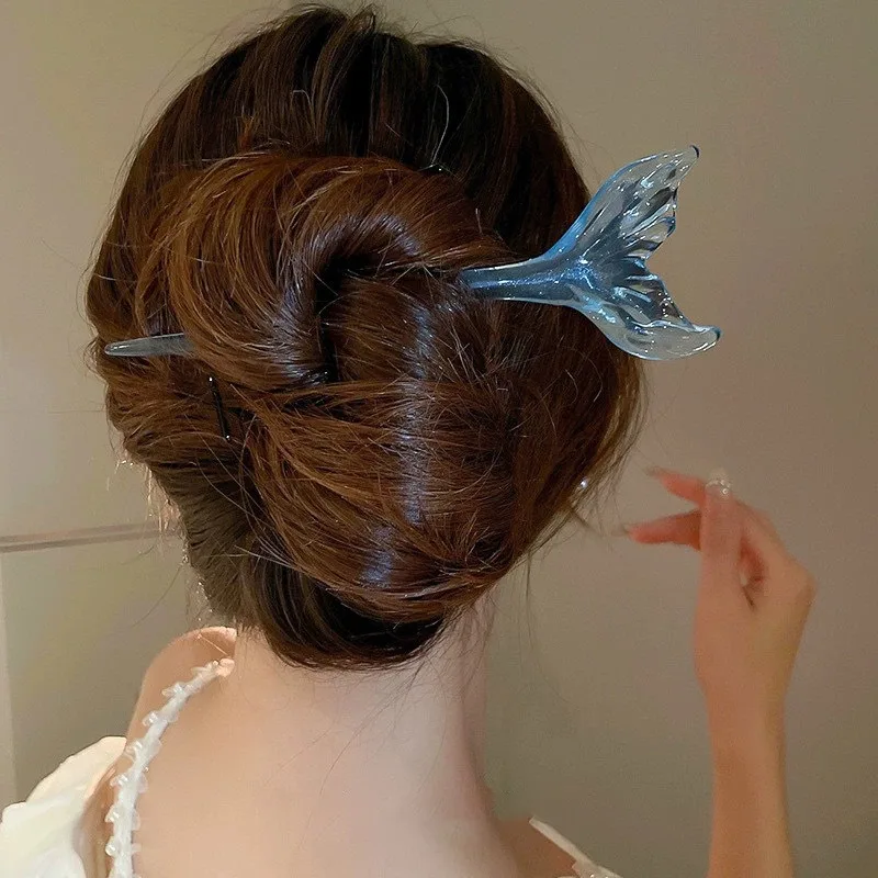 

Fish Tail Hairpin New Chinese Beautiful Blue Fish Tail Women's Hairpin