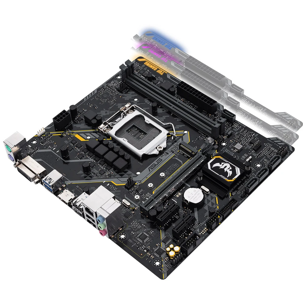 Imagem -03 - Asus-tuf H310m-plus Gaming Motherboard Soquete Lga 1151 para Processadores Intel Core 8th 9th Gen i3 i5 i7 2x Dimm Max 32gb Ddr4