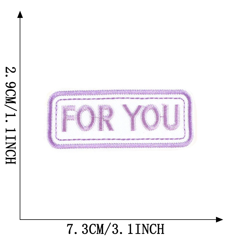 Brief niedlichen kleinen Eisen auf Patches für Kleidung gestickte Aufkleber Naszywka DIY Thermo kleber Kinder Baby Stoff Nähen Parches – Detail 30