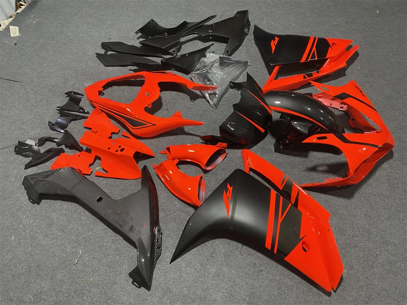 for Yamaha YZF R1 2007 2008 Motorcycle Bodywork Set Injection ABS Plastics Full Fairings Panel Kit Mold Fluorescent red