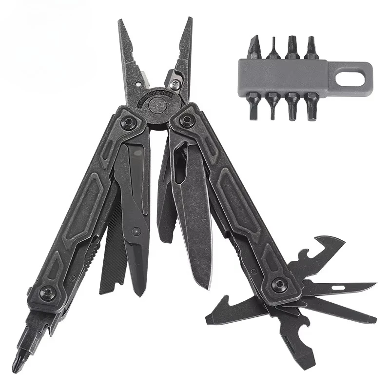 New Stainless Steel Stone-Washed Outdoor Precision Machining Multifunctional Folding Pliers Bottle Opener Camping Car