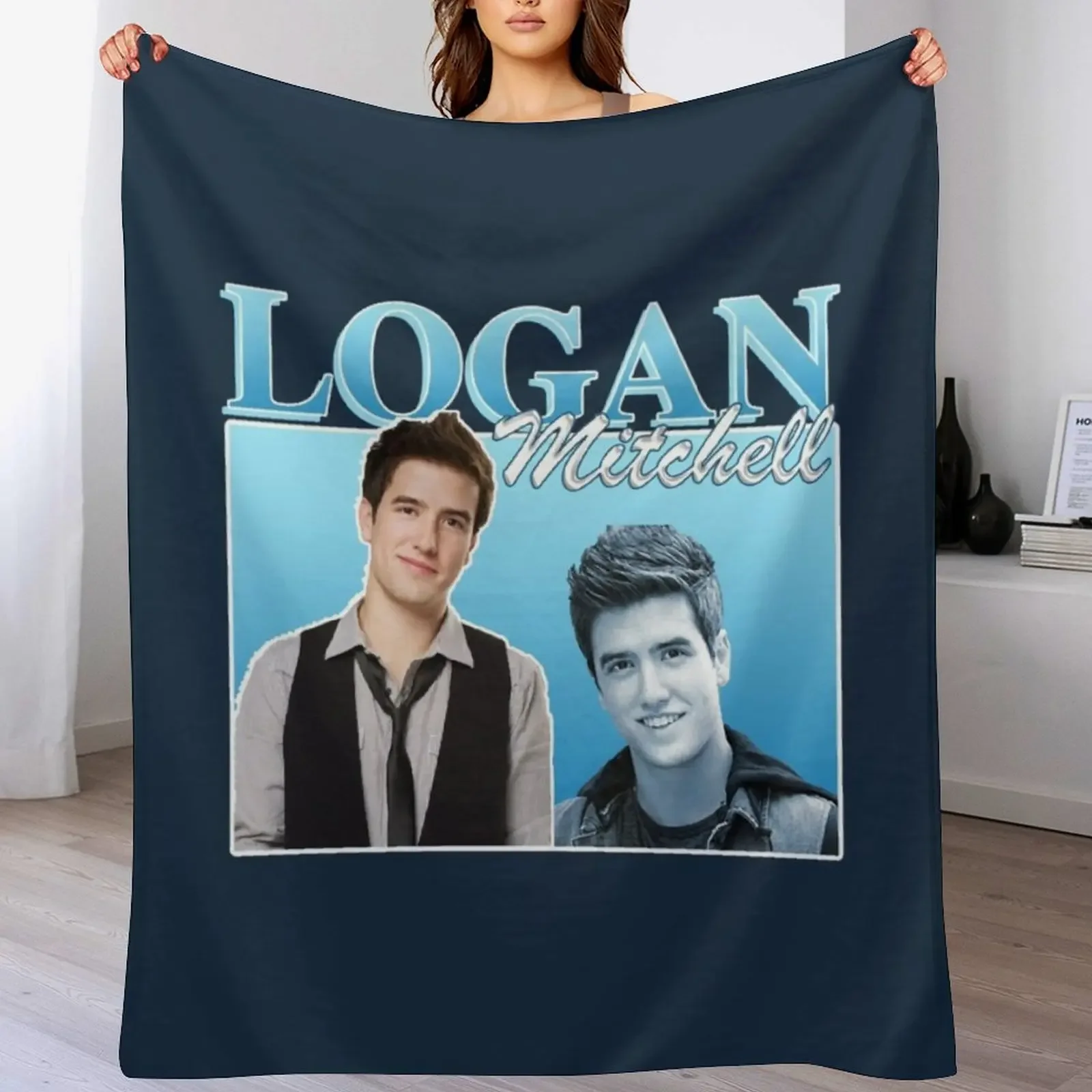 

Logan Mitchell Throw Blanket Softest Bed Furry Beautifuls Blankets