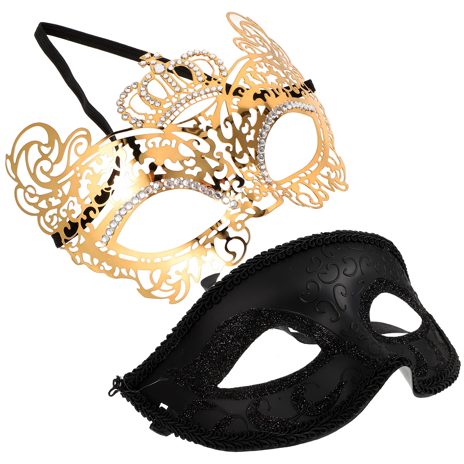 

2pcs Couple Eye Mask for Women Men Halloween Masquerade Party Ball Costume Cosplay Carnival Mardi Gras Festival Gift