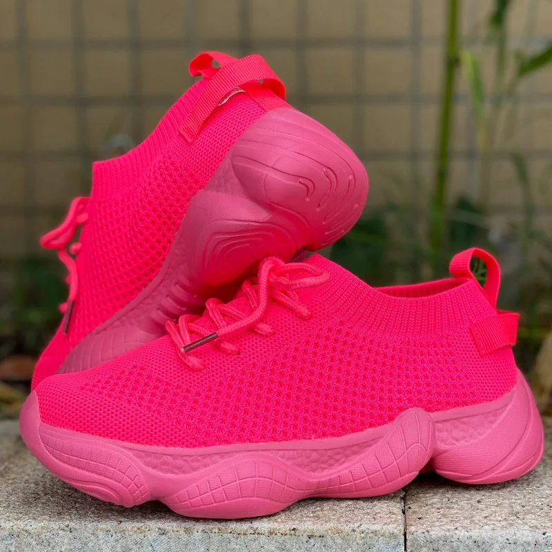 Zapatillas de deporte de moda para mujer, zapatos deportivos gruesos y transpirables, informales, ligeros, con plataforma