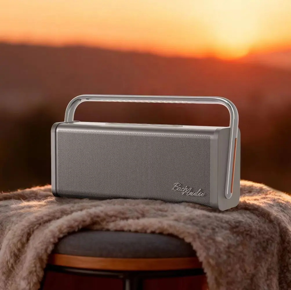Portable Aluminum Alloy Wireless For USB AUX 30-50W High Sound Quality Low Bass Outdoor Camping Vintage Surround Speaker