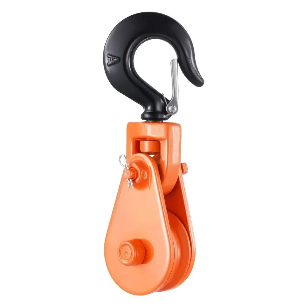 

2 Ton Snatch Block Swivel Hook 3-Inch Sheave 3/8-Inch Wire Rope Wrecker Rollback