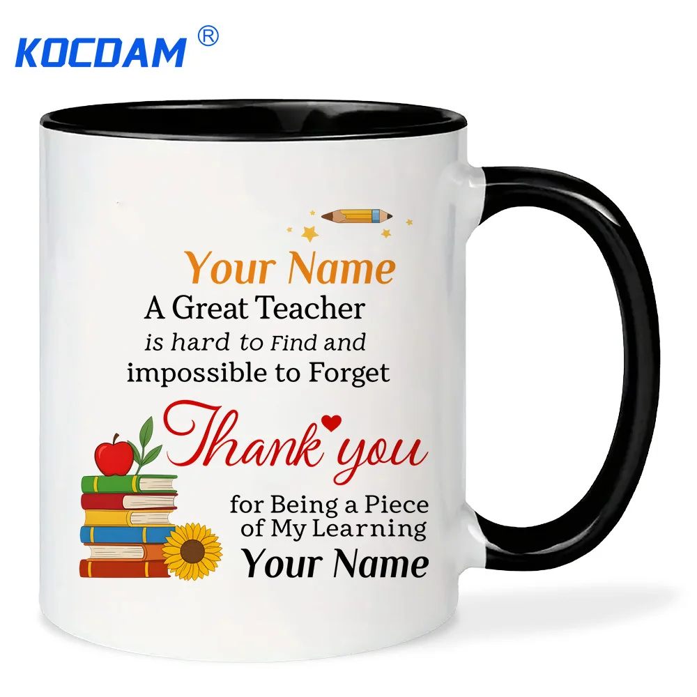 Teacher Thank You Gift 1pc Custom Teacher Thank You Ceramic Mug 11oz Customizable Name Message Dishwasher Safe Great Thank You G