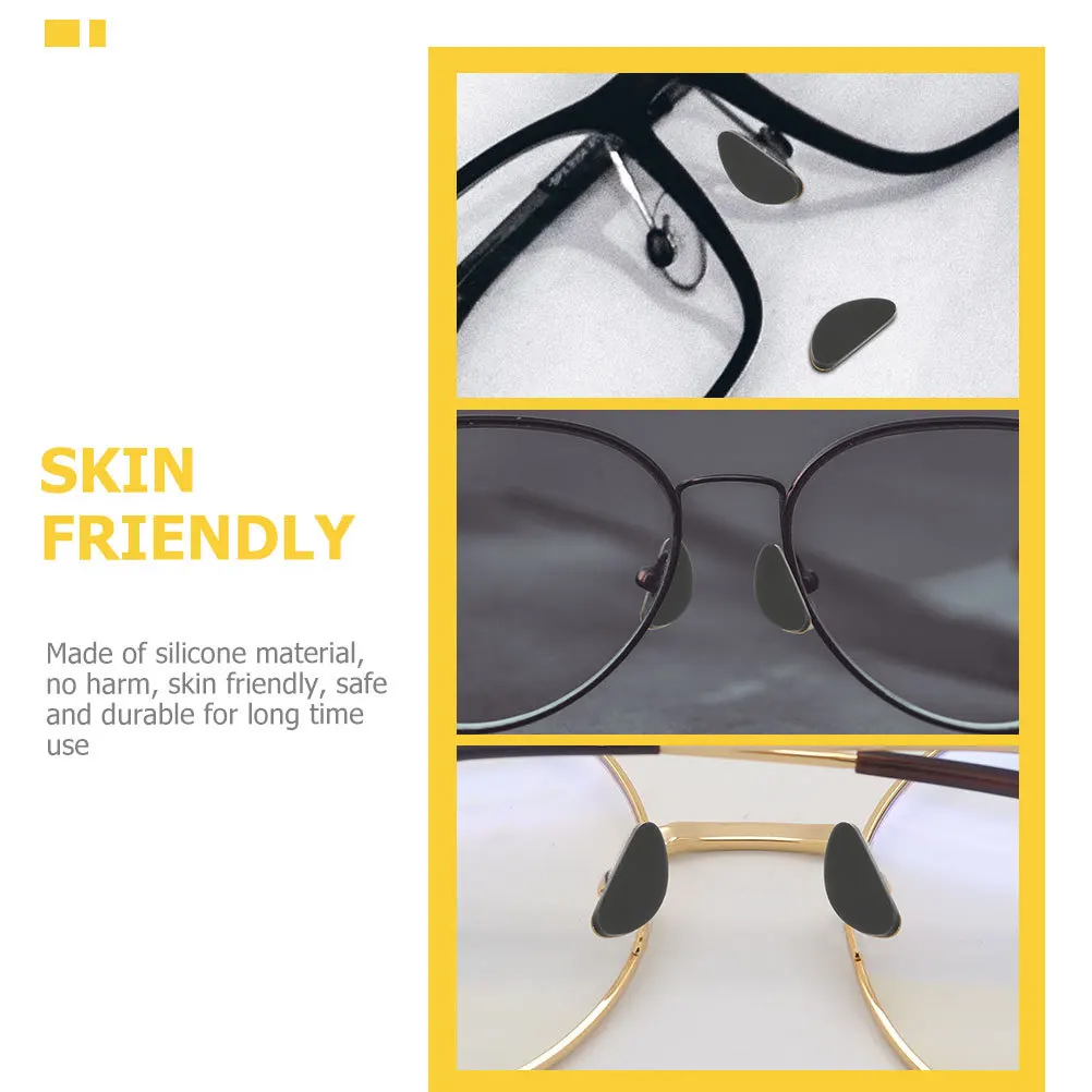 

18Pairs Eyeglass Nose Pads Silicone Adhesive Anti-Slip Soft Comfortable Replacement Glasses Nose Cushions for Sunglasses