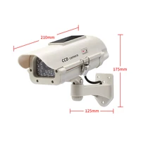 Solar Powered Waterproof Fake Camera Dummy CCD Security Camera Red Flashing Leds Home Office Surveillance System Scare Theft 5