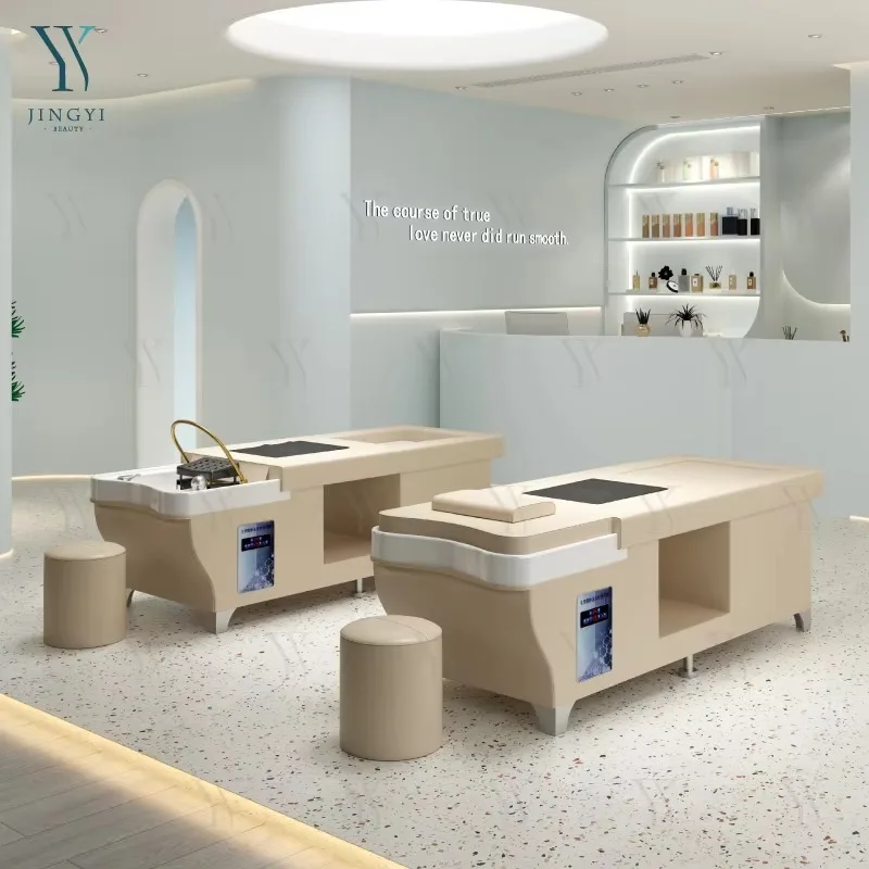 Modern Professional Massage Salon Shampoo Bed Multifunctional Hydrotherapy Circulating Bed Table for Barber Shop