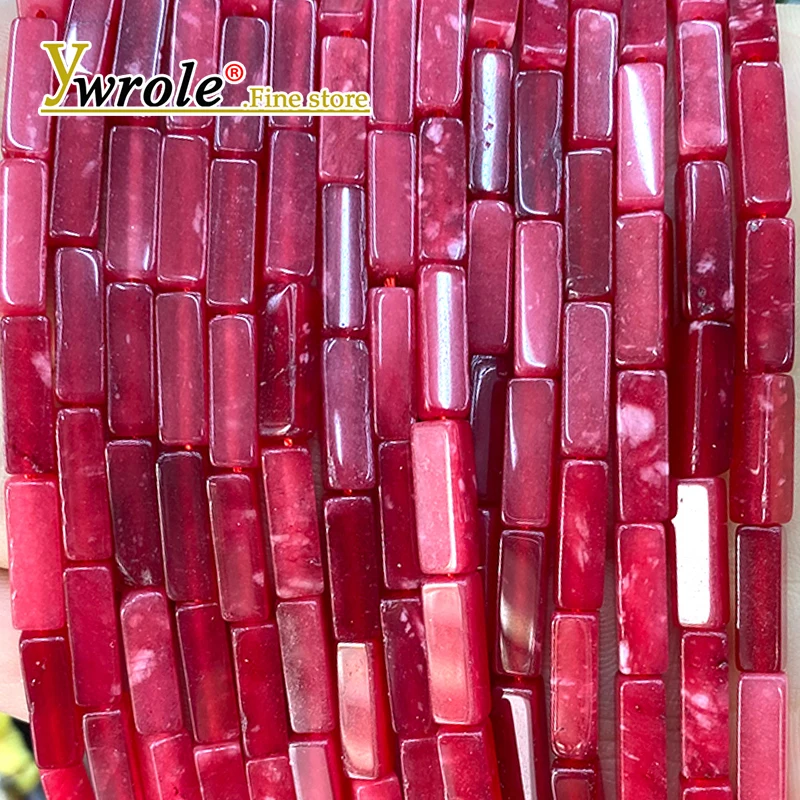 

Натуральный камень 4x13 мм, кубовидный рубин, красный халцедон, свободные бусины-разделители для изготовления ювелирных изделий, серьги «сделай сам», браслет, подвески, аксессуары