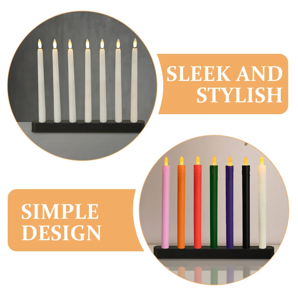 2Pcs Holder 7-Hole Candlestick Desktop Stand Wedding Party Decorative Candlestick Holders Table Decor