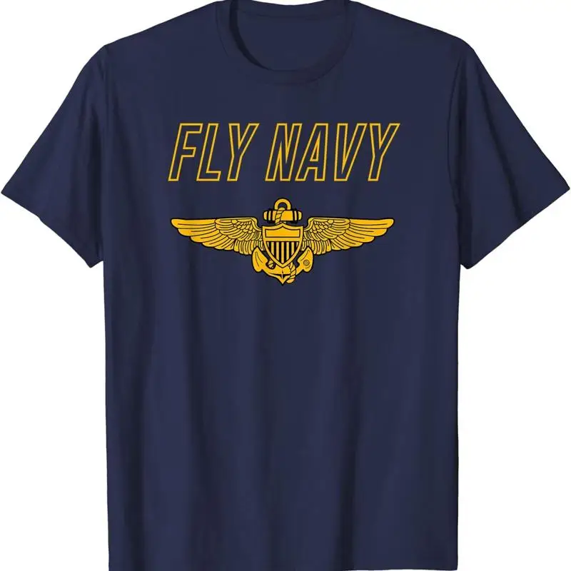 

Темно-синяя футболка Fly Classic Naval Officer Pilot Wings, размер S 5XL