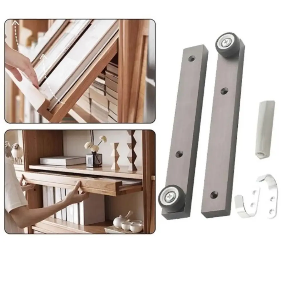 

Aluminum Alloy Construction Cabinet Lift System Rubber Silent Pulleys Portable Accessory Invisible Installation Bookshelves
