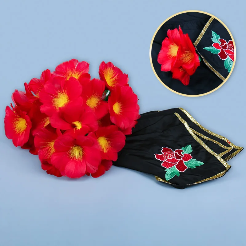 handkerchief turns into sunflower Embroidered silk scarf Illusion Stage Props  Illusions Gimmicks magic tricks prop easy