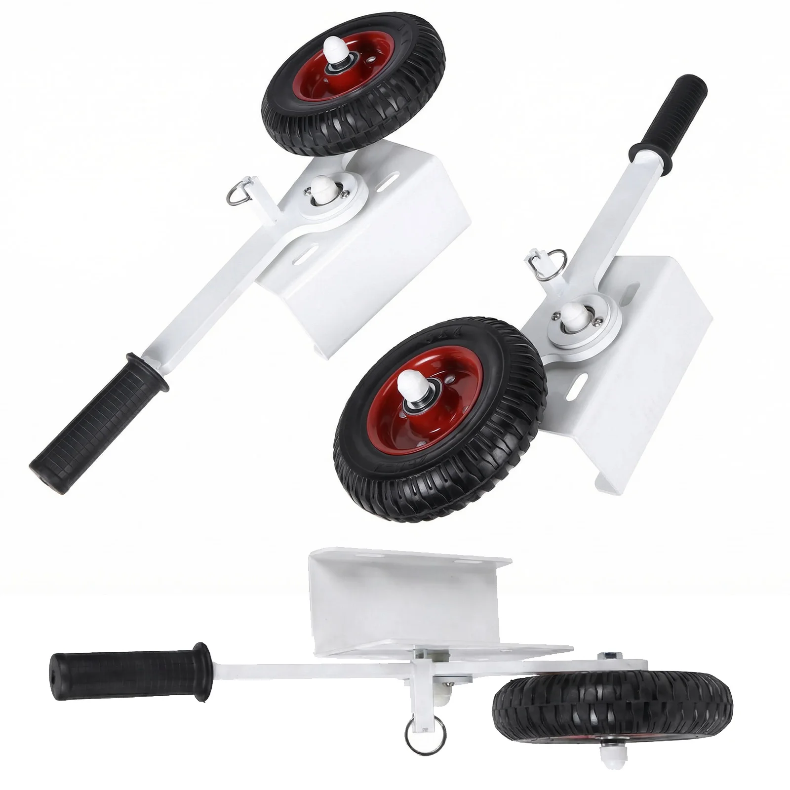 

Soccer Goal Dolly with High Lift Wheels Rubber Tire Rotating Flip Over Mounting Wheel Kit Easy-Move for Rolling/Sliding Gates