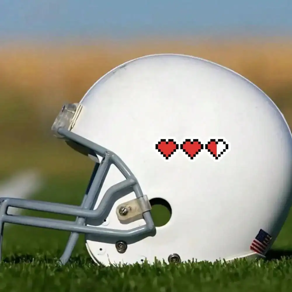 Video Game Style Pixel Heart Life Meter Waterproof Decal