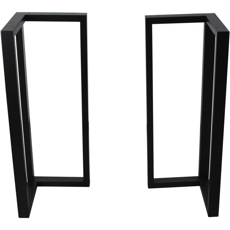 Furniture Legs 35”Height 17.”Wide Rustic Decory Right Angle Shape Table Legs,Heavy Duty Metal Desk Legs,Dining Table Legs,Indu