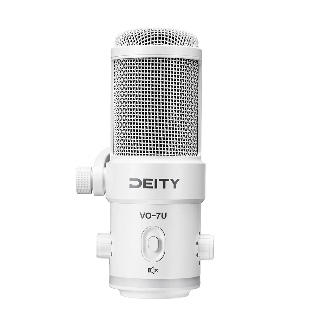 Aputure-VO-7U Deity, micrófono dinámico supercardioide, USB, Kit de trípode Blanco/Negro, 12 luces RGB únicas para transmisión de Podcast y YouTube