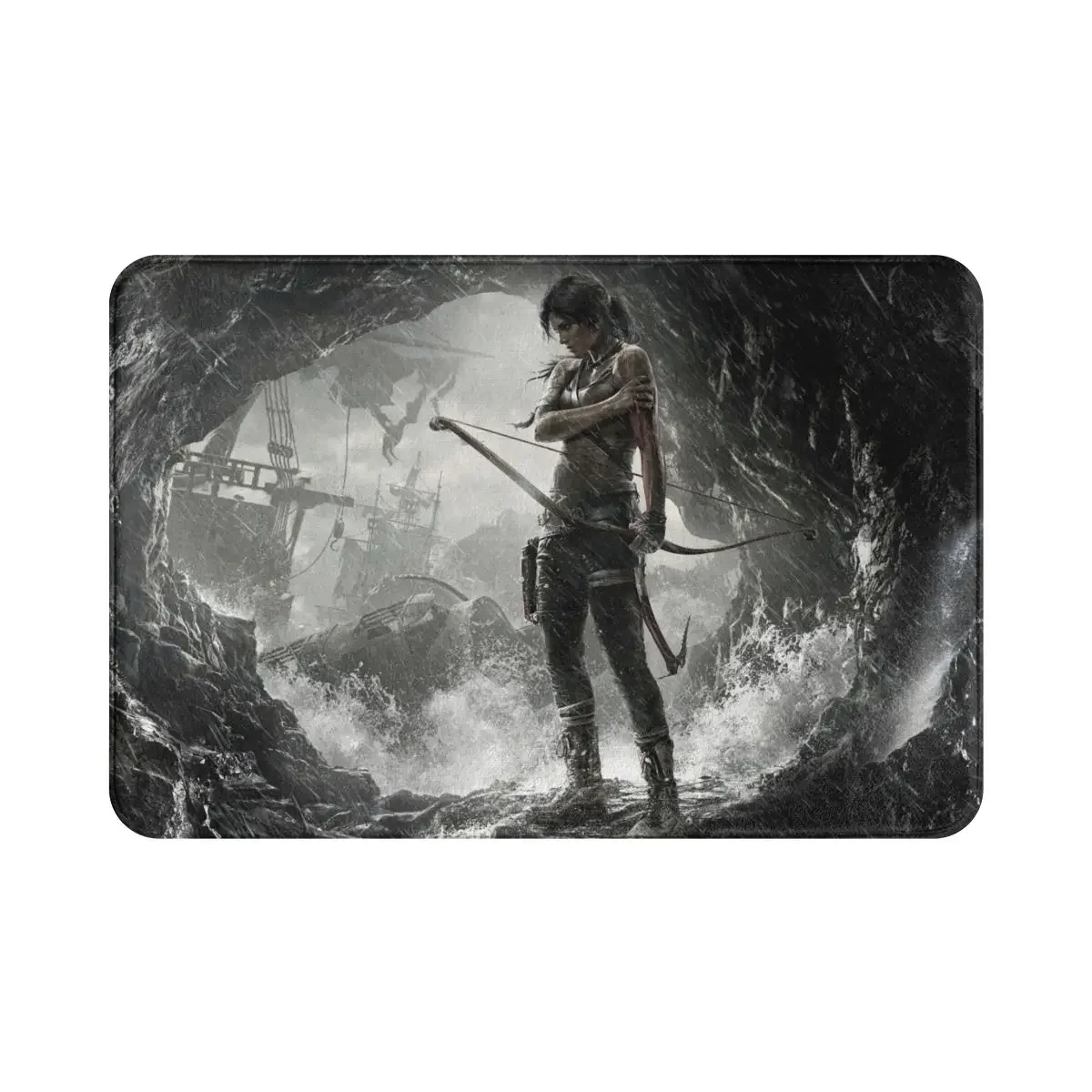 Tomb Raider Game Anti-Slip Doormat Kitchen Mat Lara Croft Floor Carpet Entrance Door Rug Indoor Decor