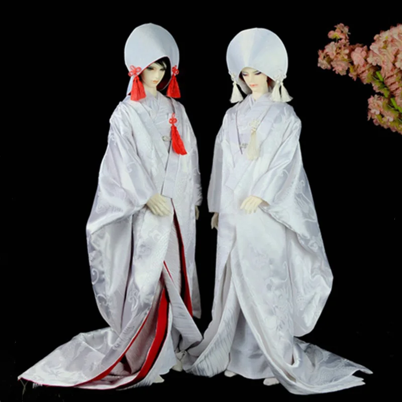 1/4 1/3 Schaal BJD Kleding Japanse Oude Kostuum Furisode Kimono Outfit Voor MSD SD13 Meisje SSDF ID75 Pop Accessoires C2219