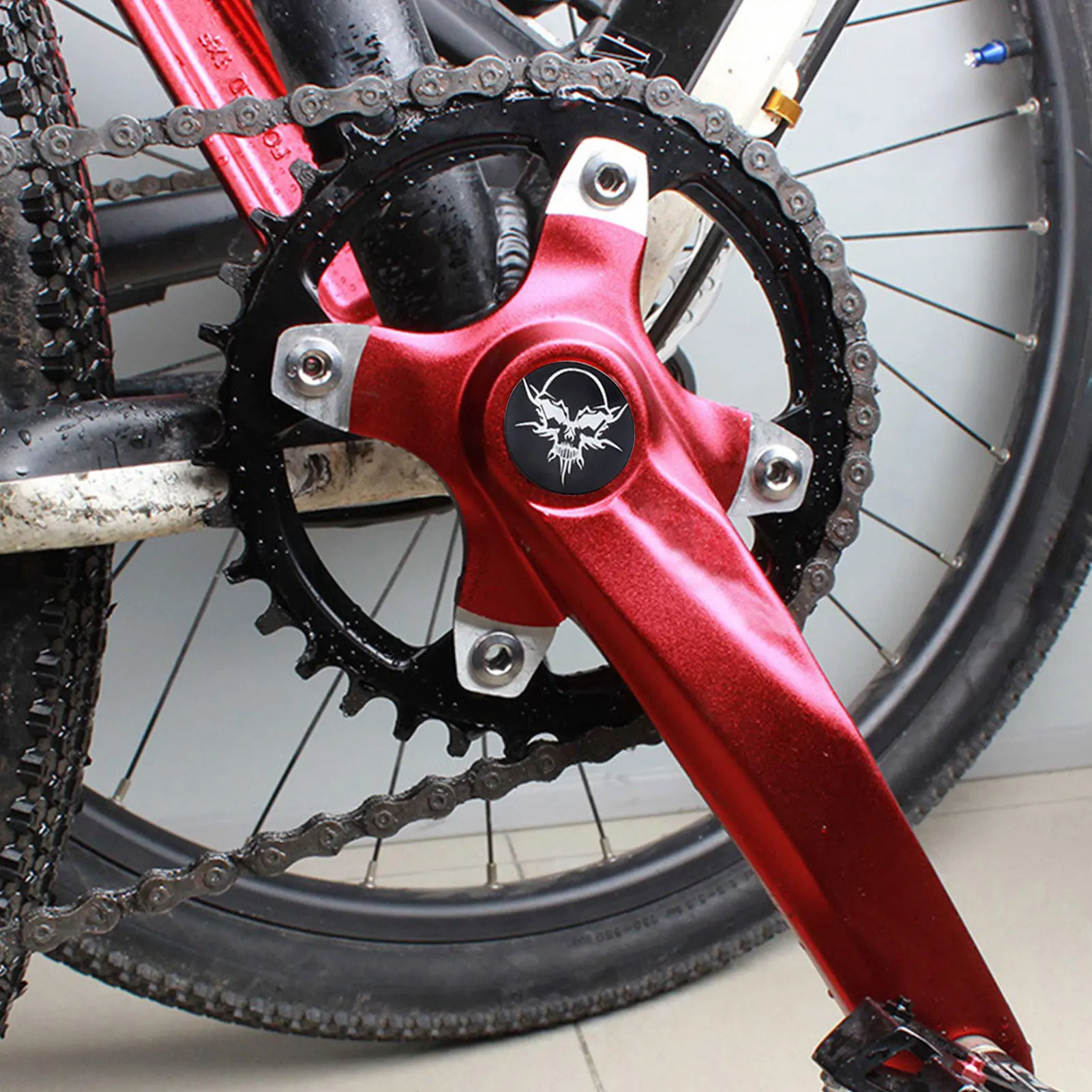 Bicycle Connecting Rod Cover Aluminum Alloy Crank Dust Cap Mountain Road Bike Dust Plug Hollow Chainwheel Cap