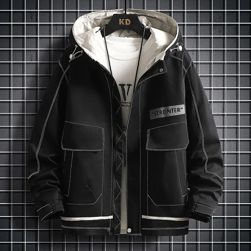 

New Autumn Winter Hooded Handsome Jacket High-quality Comfortable Warm Windproof Breathable Fashionable Versatile Jacket